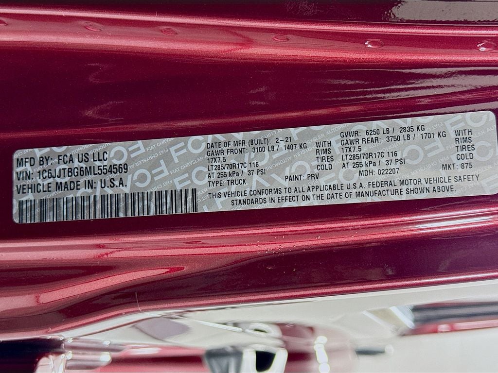 2021 Jeep Gladiator Rubicon 4x4