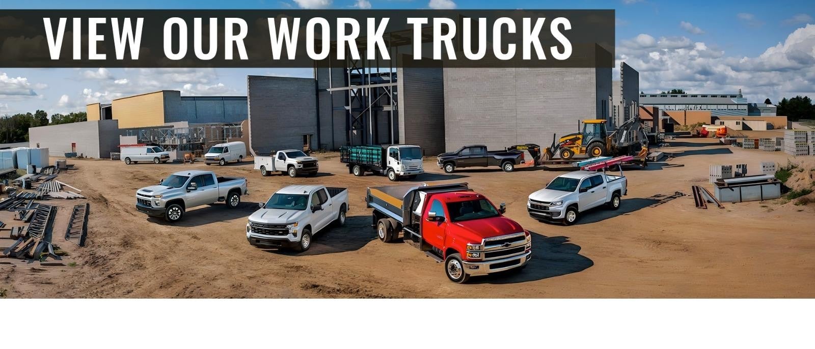 Photo of trucks on a construction site